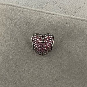 Pandora Pave Heart Red Charm